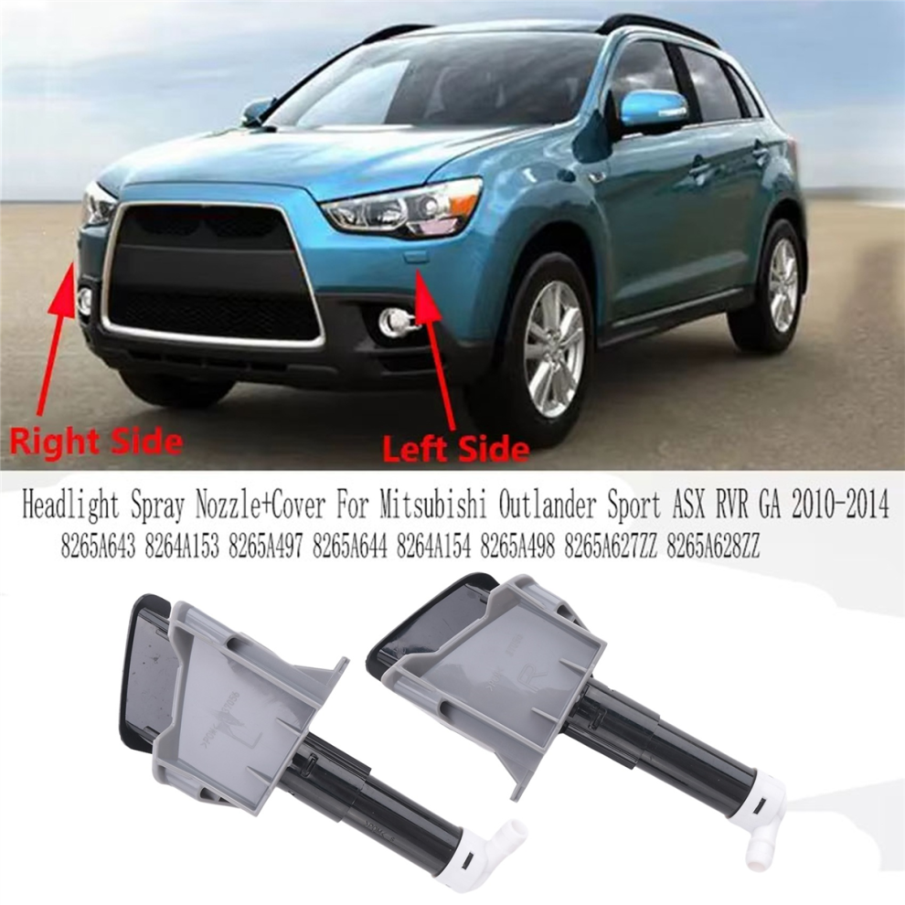 4 Pieces Headlight Spray Nozzle+Cover For Mitsubishi Outlander Sport 4713432489119