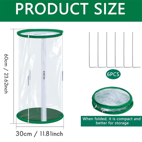2 peças de mini estufa de PVC, 23,6 x 11,8 polegadas, capa para mini estufa de plantas 2