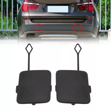 1 par de tapas de gancho de remolque para parachoques trasero izquierdo y derecho de coche, aptas para BMW