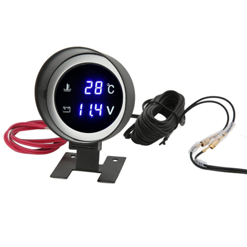 Voltmeter do auta s teplotným meračom DC 9-36V a senzorom teploty vody 2