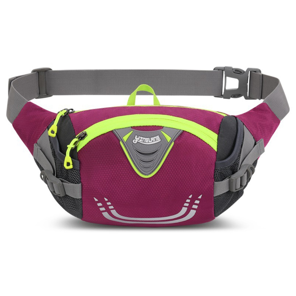 YING LANG Sac banane de randonnée en nylon imperméable pour le sport Rose Rouge
