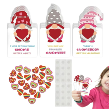 Biglietti di San Valentino con gnomi, 24 biglietti di scambio di San Valentino