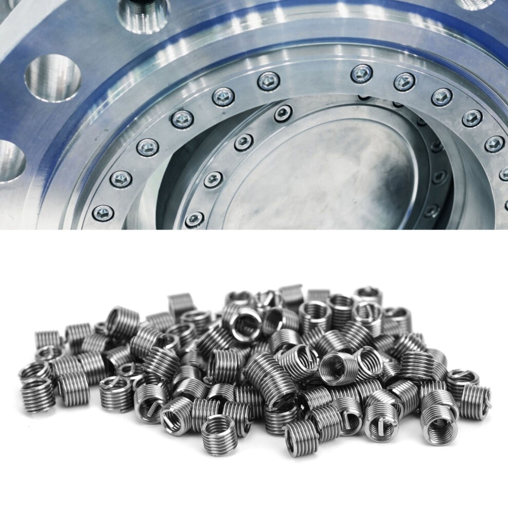 100Pcs M4x0.7 Sus304 Thread Inserts Male Female Repair Nut Stainless Steel 4681340718389
