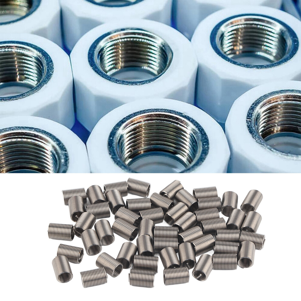 50Pcs M10x1.25 Stainless Steel Male Female Thread Inserts With Nut Repair Tool 3061340718526
