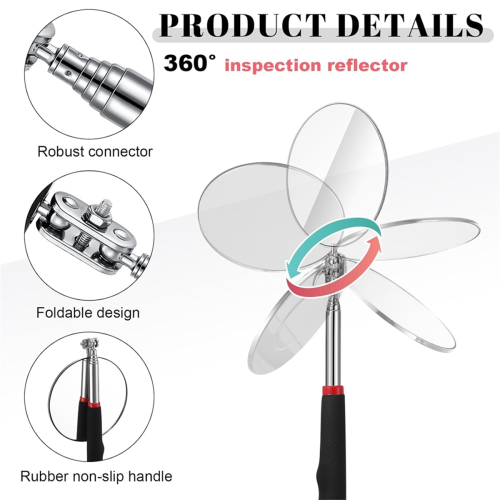 6Pcs LED Telescoping Inspection Mirror Tool 1
