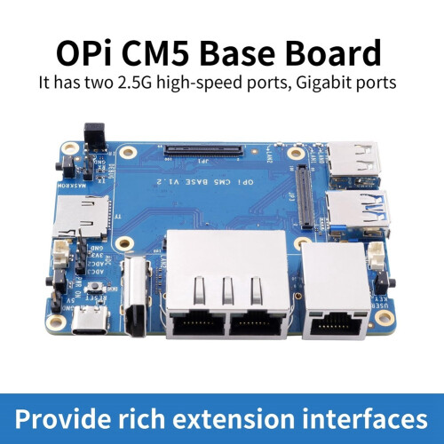 Βασική πλακέτα CM5 με 2 θύρες LAN 2.5G, 1 θύρα LAN Gigabit, 1