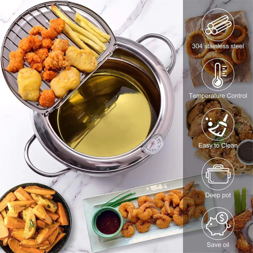 Τηγάνι κουζίνας Tempura Fryer Pan Ιαπωνικό βαθύ τηγάνι 1