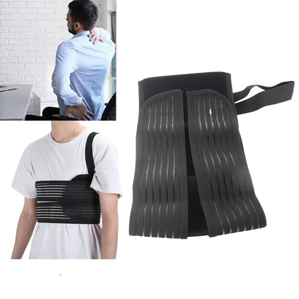 Unisex Adjustable Breathable Rib Brace Belt, 80-115cm, L
