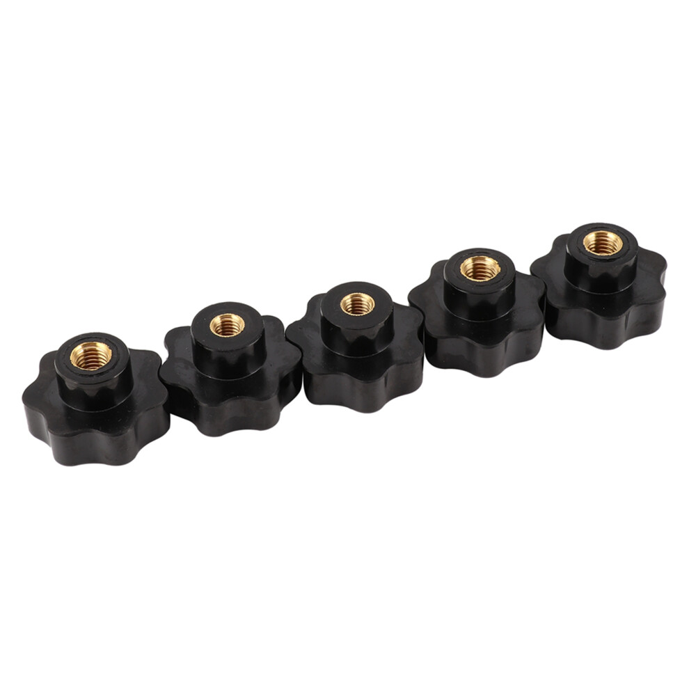 5Pcs Female Thread Clamping Knob 7-Star Through Hole Nuts Cm12x50 8771340720324