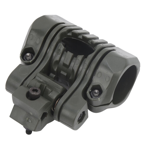 25mm Plastic Helmet Flashlight Mount Clip - Army Green, Lightweight 1