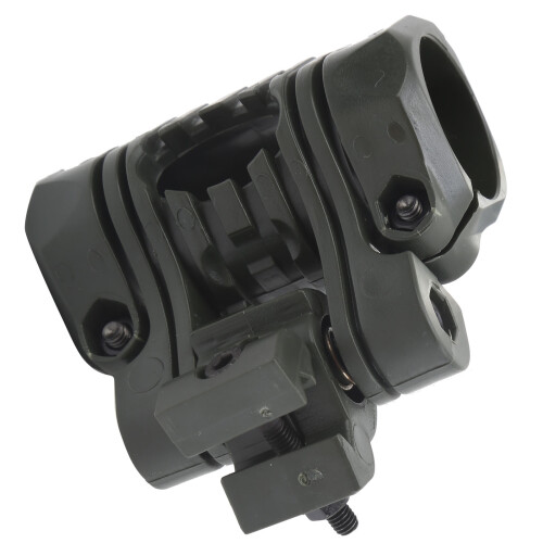 25mm Plastic Helmet Flashlight Mount Clip - Army Green, Lightweight