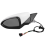 Espejo retrovisor plegable manual para VW Golf 7 Izquierdo 3