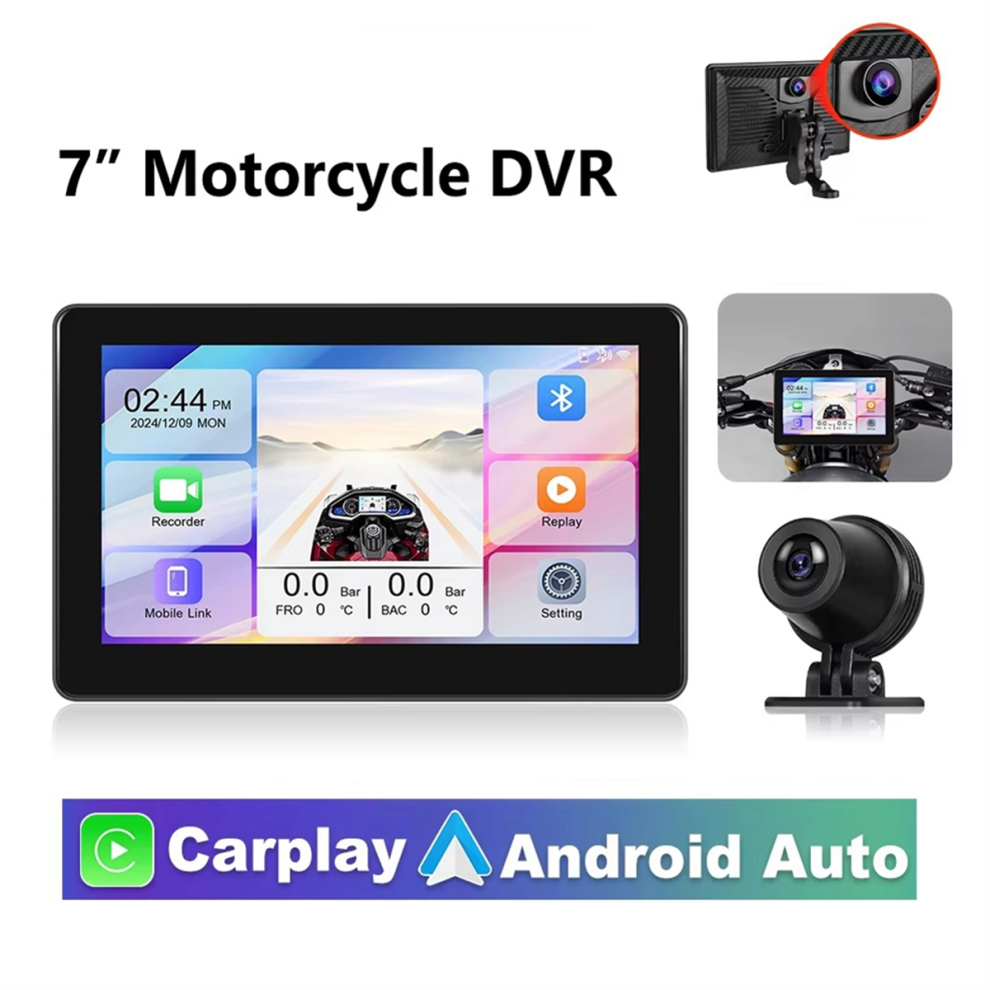 Motorcycle 7In Dvr Wireless Carplay Screen Android+Rear Camera 4713733662273