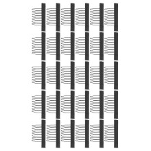 30pcs Stainless Steel Wig Comb Clips 7-Teeth Hairpiece Accessories Black