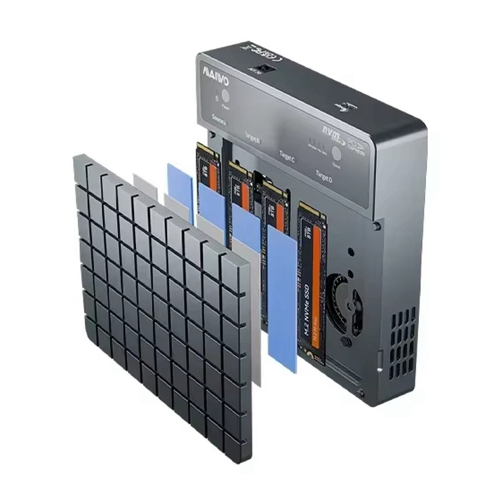Photos - Cable (video, audio, USB) Markenlos MAIWO 4 Bay USB4.0 40Gbps M.2 NVMe SSD Enclosure UK Plug 