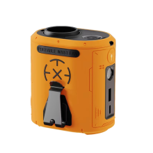 Szybki, turbowentylator wiszący na talię, zewnętrzny powerbank USB, żółty