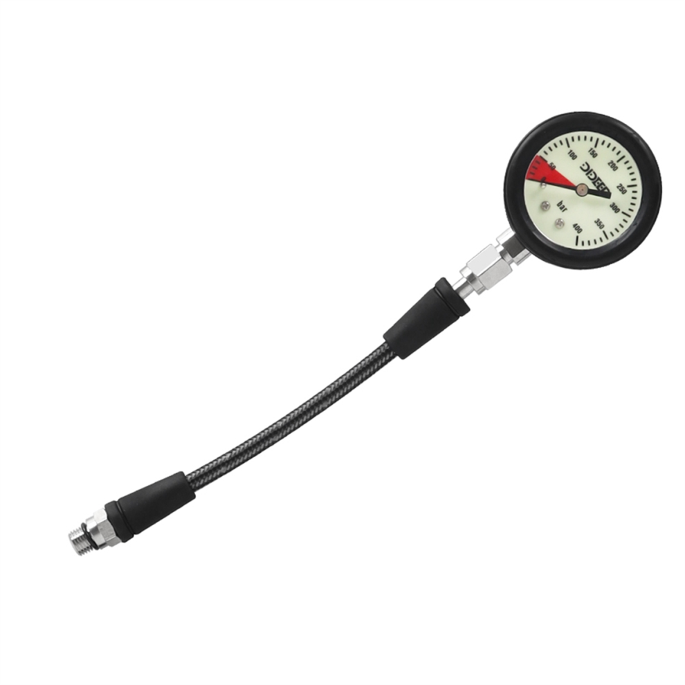 ManóMetro De PresióN Residual De Buceo Dideep Con Manguera Tejida De Fibra De Carbono De 15 Cm-image
