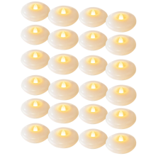 Confezione da 24 candele galleggianti a LED senza fiamma, lumini impermeabili