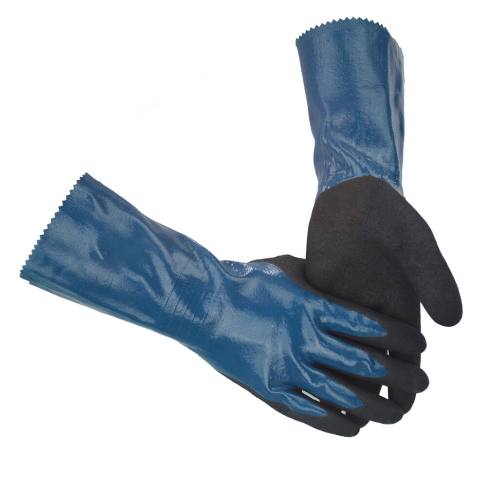 Long Gloves Nitrile Rubber Nylon Gloves Oil and