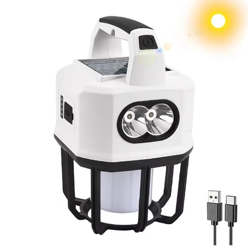 Zonne-Buitenkampeerlamp - Dubbele Lichtbron, Noodzoeklicht-image