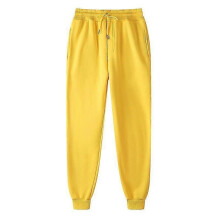 (XL,Yellow)Lebanghui Men's Pants Pants Sweatpants Hip-hop Pants Legging Padded Casual Pants
