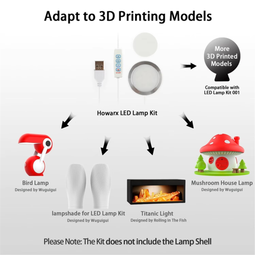 Κιτ λάμπας LED 2 σετ για εκτυπωτή 3D, για φως LED A1/A1mini/P1S/P1P/X1C 1
