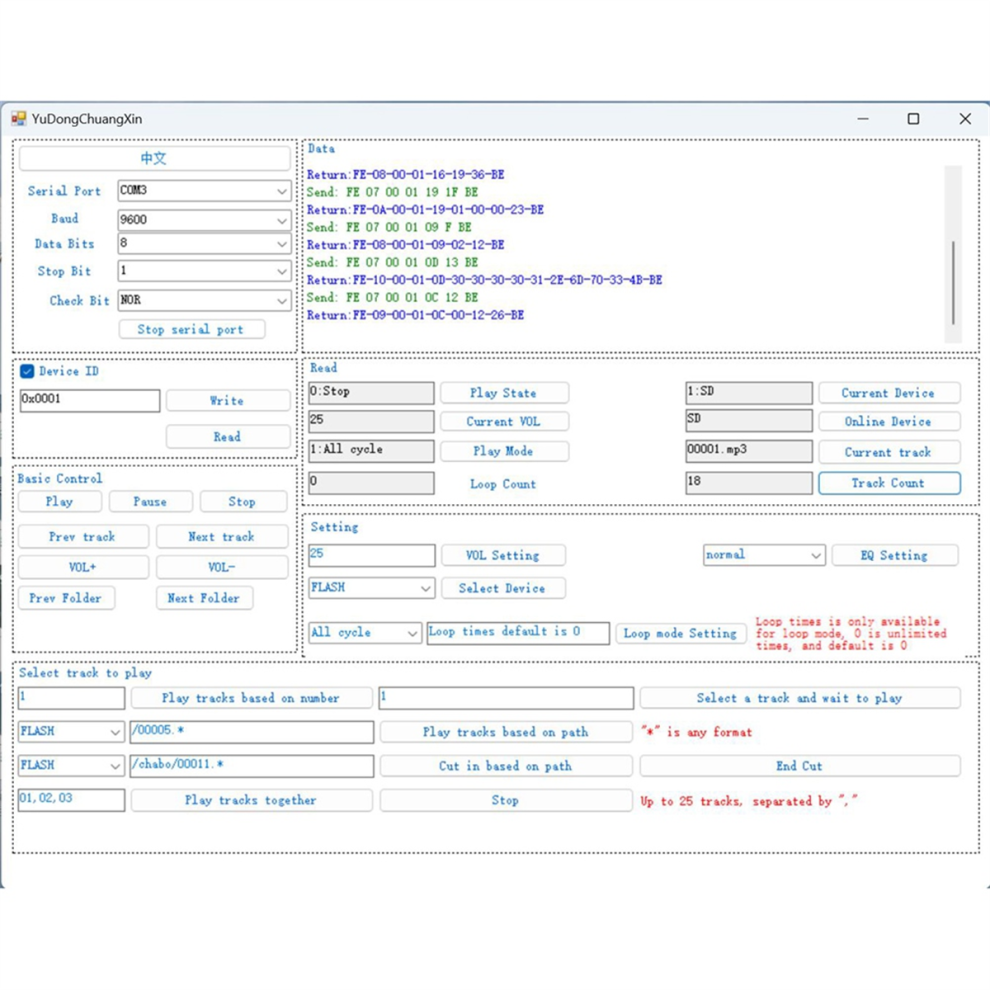Modulo Vocale MP3 CX-SF5B, Controllo Seriale, 5W, Scheda Tf, U-Disk.-image