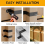 4pcs Strap Post Ties Black Deck Fence for 4x4in Post U Bracket 4