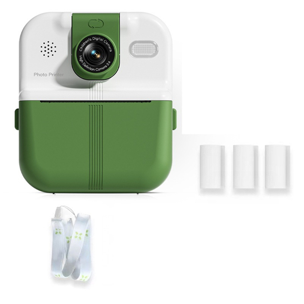 Kids Camera Instant Print 1080P Hd Children Digital Camera 64G Green 4713733679516