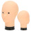 Mannequin Head for Makeup Training Bald Black Base Wig Display No Makeup 1