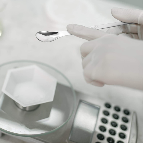 12 stk. laboratorieskespatler i rustfrit stål, laboratorieprøveskeer 1