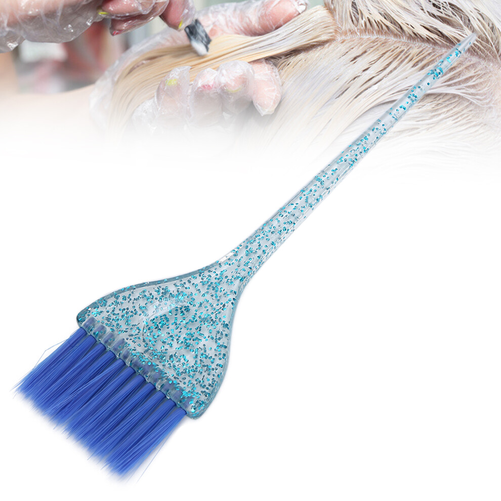 Glitter Handle Hair Dye Brush ABS Blue for Salon & Barber Use