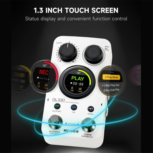 MOOER GL100 Looper Pedal Drum Machine, Ηλεκτρική Κιθάρα Monoblock 1