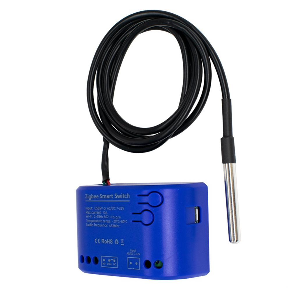 Photos - Remote control Markenlos Zigbee 1 Gang Smart Switch with Temperature Sensor 