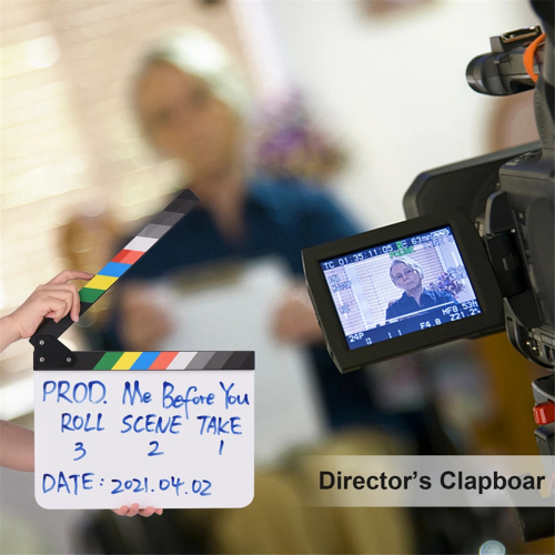 Νέο Clapboard για ταινίες, Clapper Board για σκηνοθέτες, Dry Erase 12 x 9 ίντσες 1