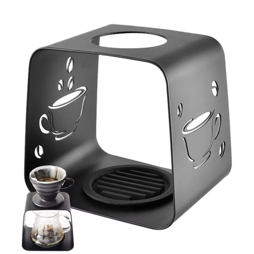 Kaffedrypholder, sort metaldrypholder til kaffeudtrækning 1