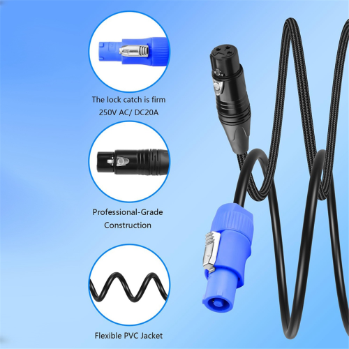 Καλώδιο επέκτασης DMX512 6,6 FT, για φωτισμό σκηνής, συναυλίες, εκδηλώσεις 2