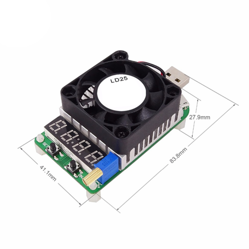 USB elektronische belastingtester, verstelbare weerstand met ventilator LD35 2