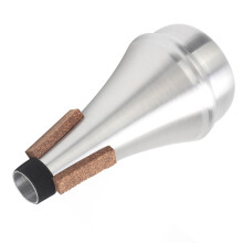 Silver Aluminum Alloy Trumpet Mute for Quiet Practice & Easy Handling
