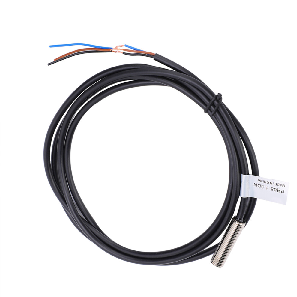 Waterproof 3-Wire Npn No Proximity Sensor Pr08-1.5Dn Dc12-24V 50/60Hz 8251340725845