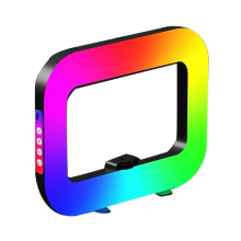 Iluminação de anel RGB para fotografia, luz de selfie recarregável e portátil