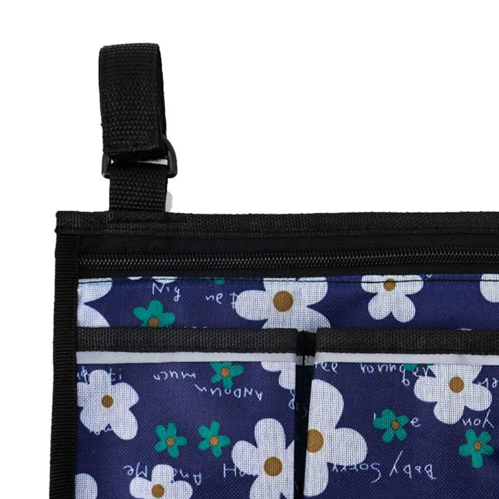 Wheelchair Armrest Bag with Pockets & Reflective Strips, 33x18cm