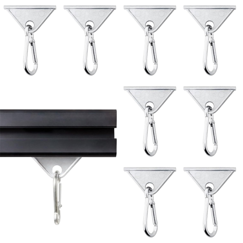 8 Pack 2020 Extrusion Sliding Hook Silver 1