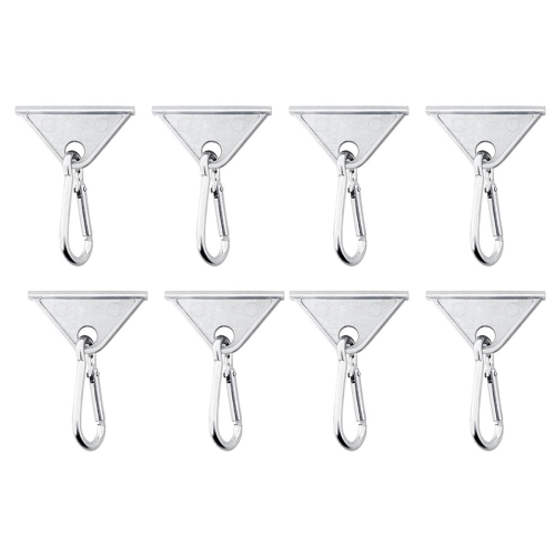 8 Pack 2020 Extrusion Sliding Hook Silver