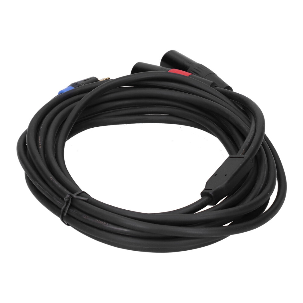 3.5Mm Stereo Male To Dual Xlr Male 5M Audio Converter Adapter Cord 9351340726510