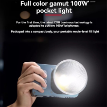 Kaksoisvärilämpötilan COB LED -valokuvausvalo, sininen, EU-pistoke