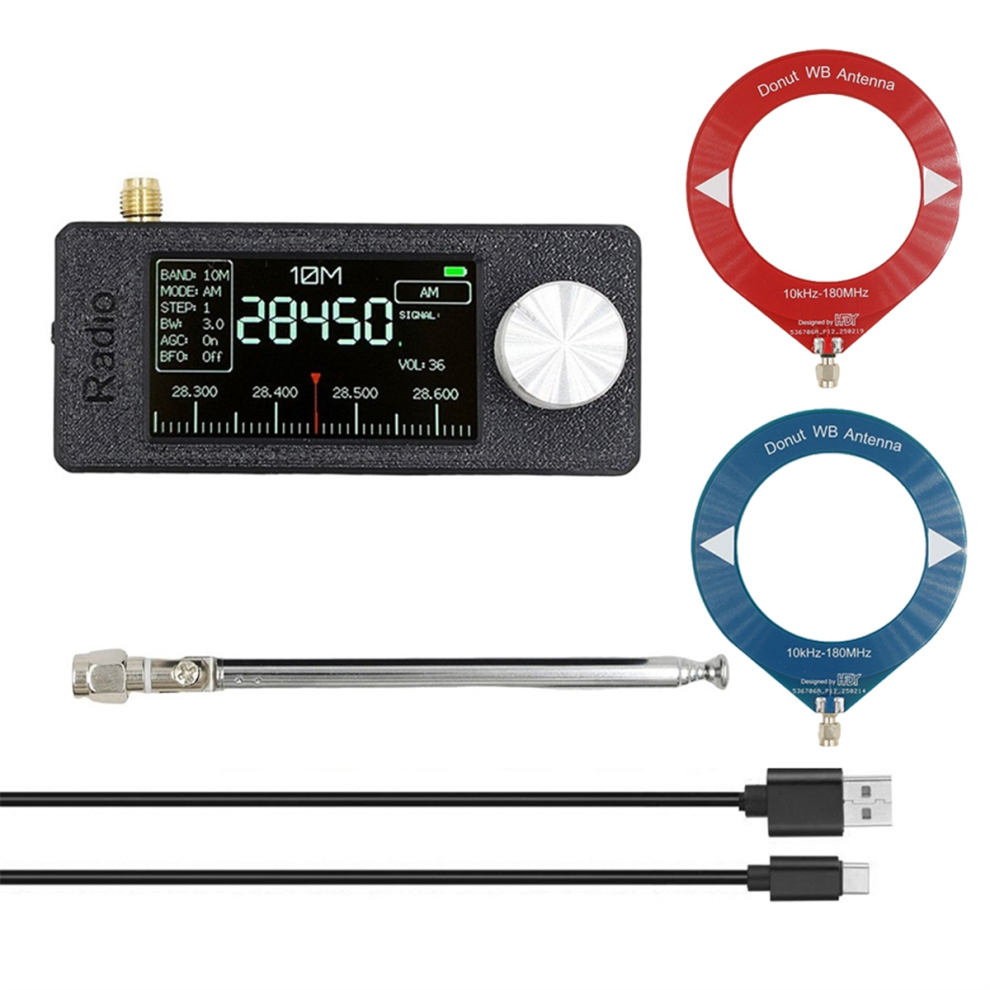 Photos - Radio / Clock Markenlos SI4732 Radio Mini Receiver+2 Type Antenna Kit 10Khz-180Mhz Radio AM 