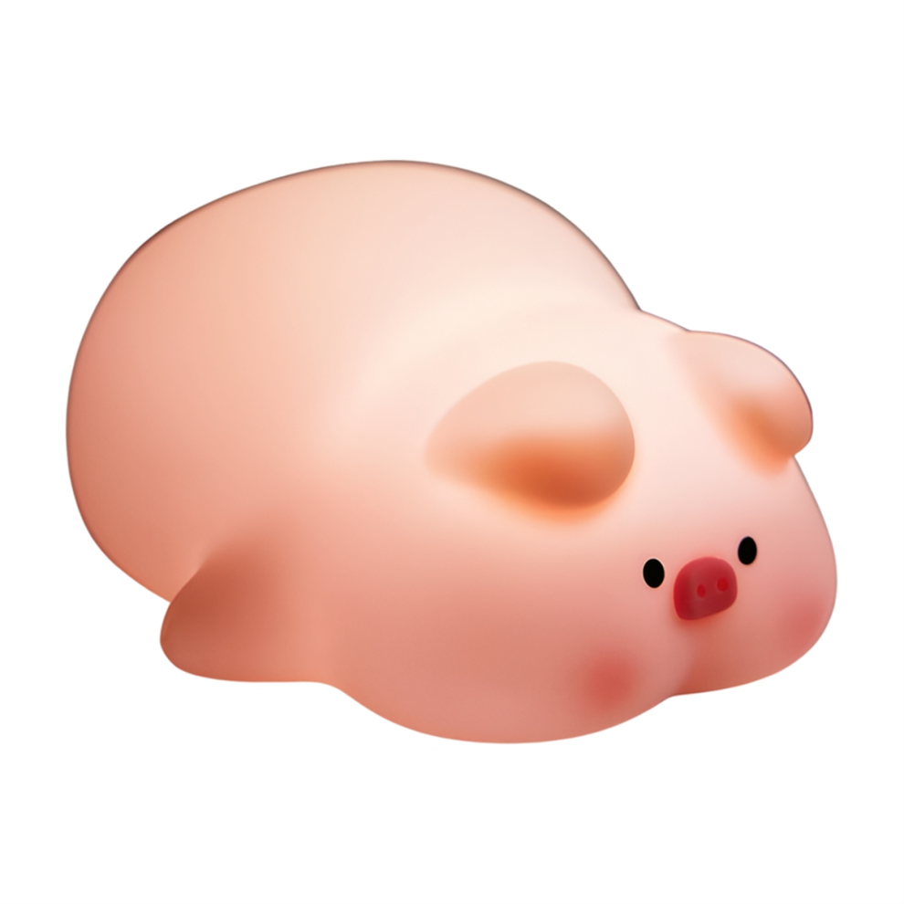 Linda Luz Nocturna De Cerdito Con 3 Niveles De Brillo Ajustable-image