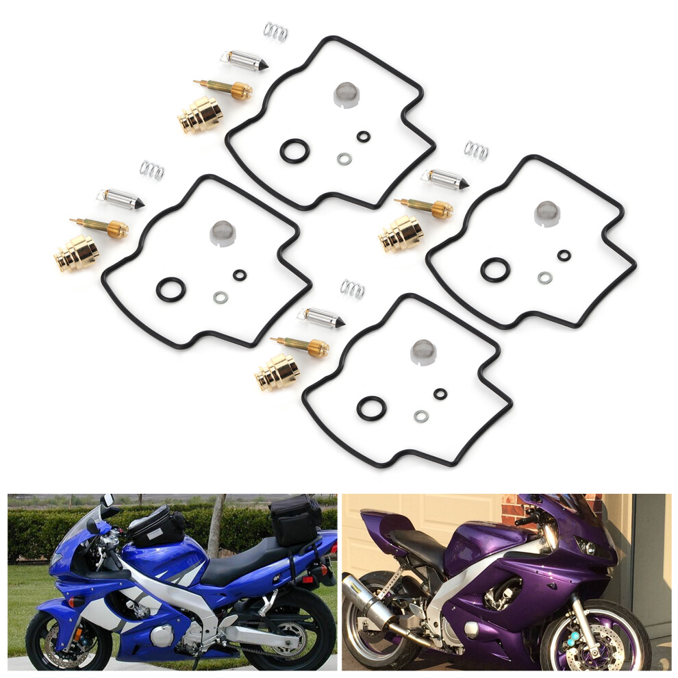 Yamaha Yzf600r 1997Â2007 Carburetor Overhaul Kit 4 Sets Repair Parts 4621340726977