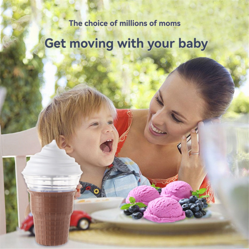 Mini Electric Ice Cream Machine Ice Cream Maker Fruit Yogurt Machine 2